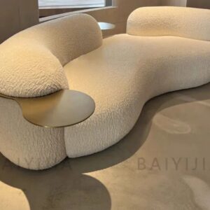 Modern Curved Sofa Set Couch 3 Seater