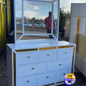 Wide dressing mirrors with drawers
