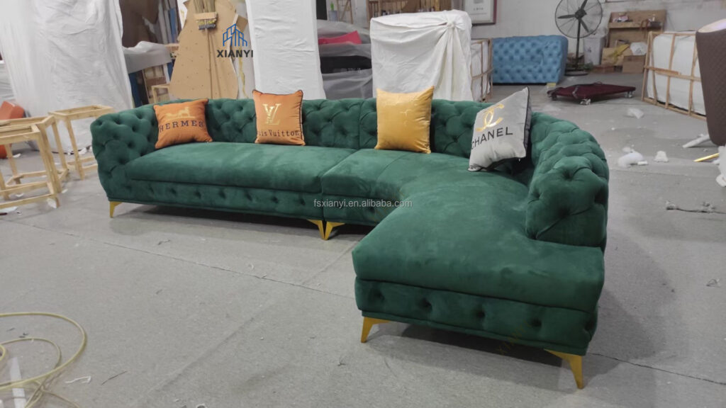 Best Design Curved Chesterfield Sofaset Furniture for sale At Furniture Mart Uganda