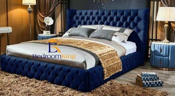 Tufted Wingback Upholstered Bed