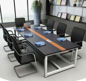 Two-Tone Oval Conference Table