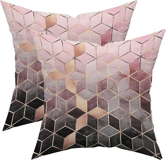 Geometric Print Pillow and Sofaset Covers