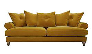 English Roll Arm Sofaset with Decorative Pillows