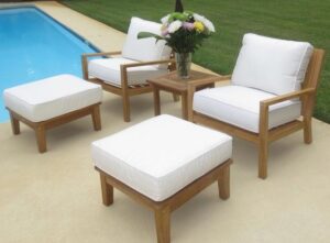Modern Lounge Set with Sunbrella Cushions