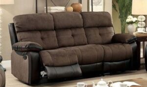 Dual-tone Recliner Sofa Set with USB Charging Ports
