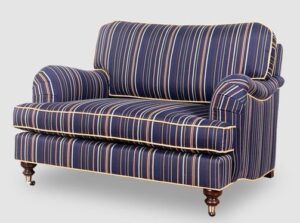 Plaid Pattern English Roll Arm Sectional