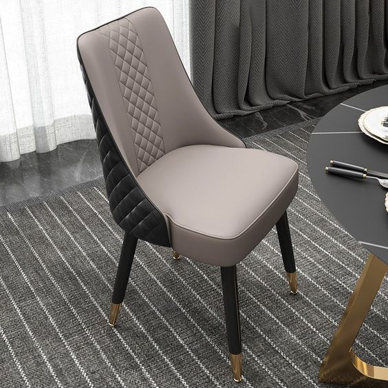Leather Upholstered Parsons Dining Chair