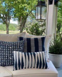 Blue and White Outdoor Pillow Covers