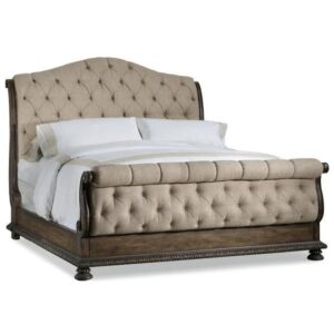 Velvet Sleigh Bed in Jewel Tones