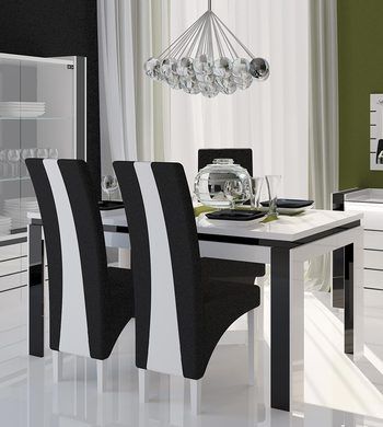 Black and White Dining Table design