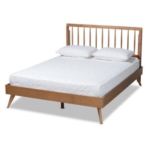 Wooden Spindle Bed with Vintage Charm