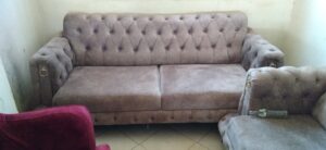 Chesterfield Sofa Set with Rolled Arms