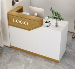 Metal Frame Reception Table with Marble Top