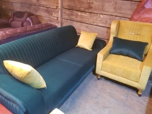 Casual Fabric Upholstered Sofaset