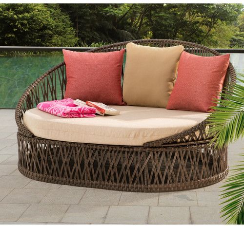 Outdoor Fiber Sofaset with Weather-Resistant Cushions