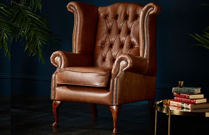 Contemporary Leather Wingback Recliner chair