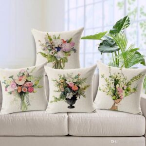 Hibiscus Flower Print Sofaset Covers