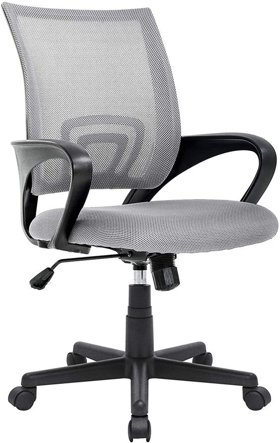 Mesh-Back Ergonomic Task Chair with Adjustable Arms