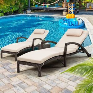 Rattan Sun Lounger for Poolside Relaxation