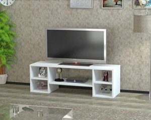 Industrial-Inspired TV Stand with Metal Accents