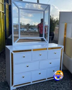 Modern Full-Length Dressing Mirror with LED Lights