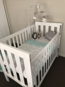Modern Acrylic Sided Baby Cot