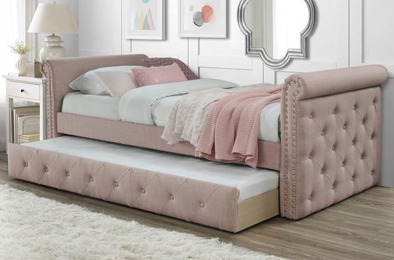 Upholstered Daybed with Trundle