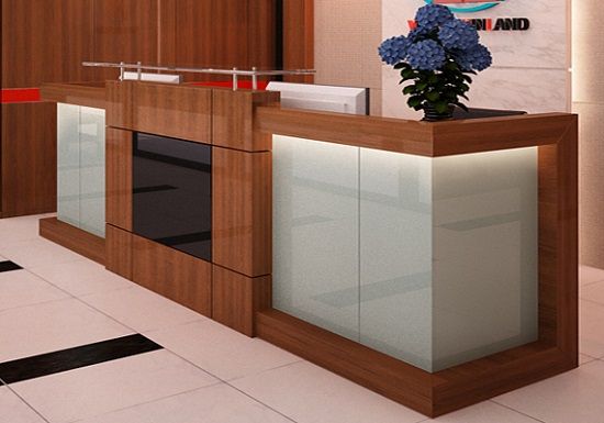 Reception Table with Built-in Charging Ports