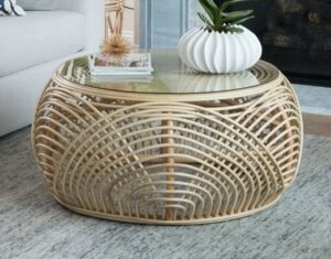 Rattan Coffee Table with Storage