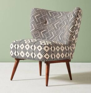 Geometric Patterned Accent Arm Chair