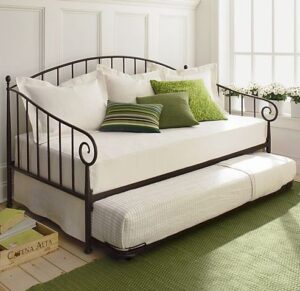 Rustic Metal Daybed with Vintage Charm