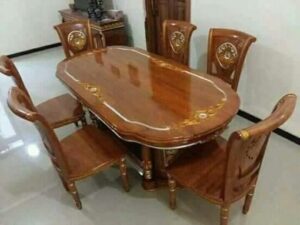 Scandinavian-Inspired Birch Dining Table: