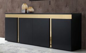 Mirrored Sideboard with Art Deco Accents