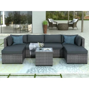Rattan Garden Sofaset with Coffee Table