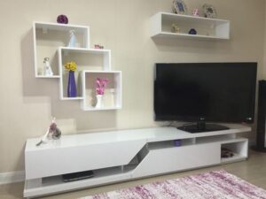 Modern TV Stand with LED Lighting