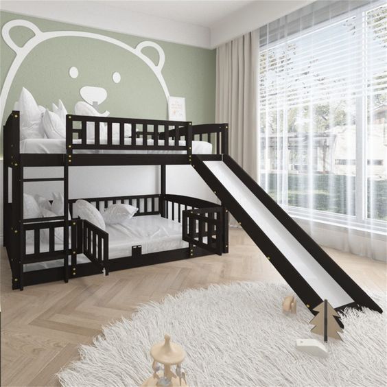 Adventure-themed Bunk Bed with Slide