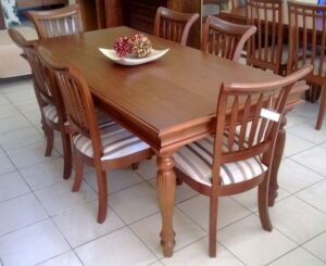 Scandinavian-Inspired Birch Dining Table: