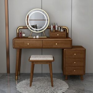 Mid-Century Modern Vanity Table with Hairpin Legs