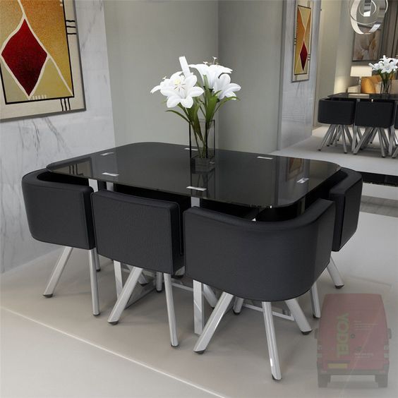 Dining table with Slide-In Chairs