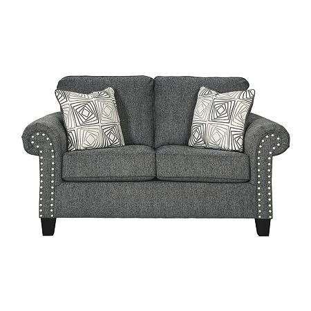 Contemporary Loveseat with Geometric Patterns