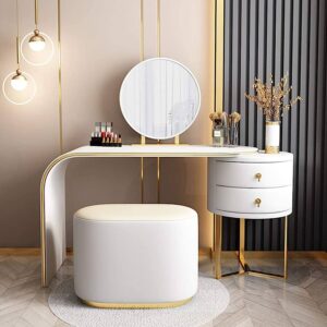 Art Deco Inspired Vanity Table with Geometric Patterns