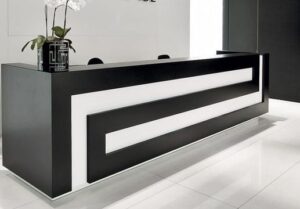 Contemporary Reception Table with LED Lighting