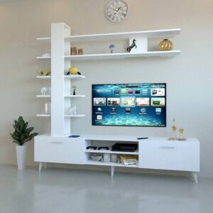 Scandinavian-Inspired TV Stand with Sliding Drawers: