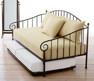 Rustic Metal Daybed with Vintage Charm