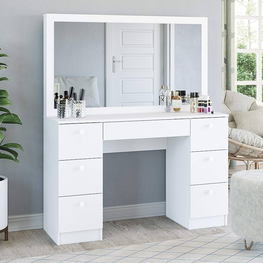 Modern Full-Length Dressing Mirror with LED Lights