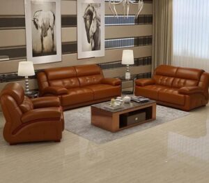 Luxurious Leather Sofa Set