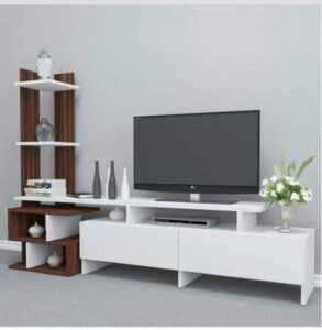 Scandinavian-Inspired TV Stand with Sliding Drawers: