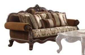 Camelback Sofa Set with Cabriole Legs