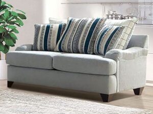 Striped Upholstery English Roll Arm Sofa