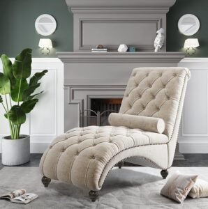 Classic Tufted Velvet Chaise Lounge